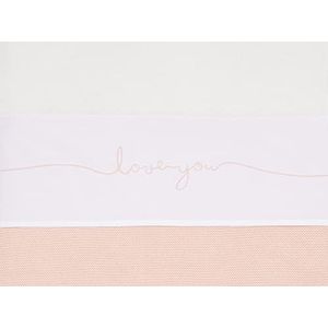 Jollein Baby Laken Ledikant 120x150cm Love you - Pale Pink