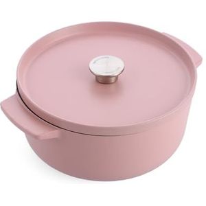 KitchenAid Cast Iron Geëmailleerde Gietijzeren Bradpat met Deksel, Ø 26cm, Rond,5,2L,6kg,Hoge Kwaliteit & Duurzaam,Schroeien,Braden,PFAS-Vrij,Inductie,Ergonomische Handgreep,260°C Oven,Gedroogde Rozen