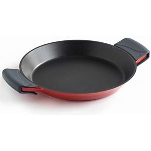 Lacor - 25940 - Cocotte-inductieplatel, antiaanbaklaag, compatibel met alle warmtebronnen, optimale warmteverdeling, gegoten aluminium, diameter 40 cm, 9 porties