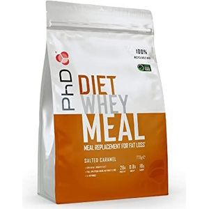 PhD Nutrition Diet Whey Meal Protein Powder Maaltijdvervanger - Gezouten karamel 770 g - Low Sugar Whey Protein Powder voor gewichtsverlies