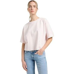 Lee Cropped Boxy Tee, Frost pink., L