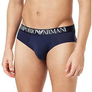 Emporio Armani Heren Men's Soft Modal Briefs, marineblauw, S