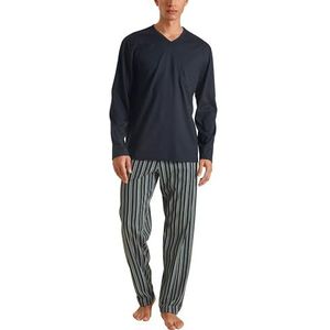 CALIDA Heren Relax Imprint pyjamaset, Blue Night, 46/48