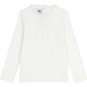 Petit Bateau T-shirt voor kinderen, lange mouwen, van effen katoen, Marshmallow, 3 Jaren