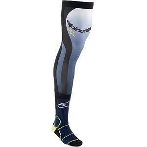 Alpinestars Knee Brace Socks Uniseks sokken, Nacht Navy/Neon Geel, L/XL