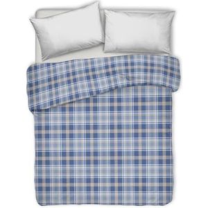 PENSIERI DELICATI - Hoeslaken - Blauw - 260 x 280 cm - 100% Katoen - Piqué