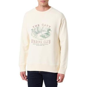 Graphic C-Neck Sweat, Ivory White, S