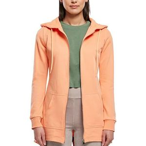 Urban Classics Sweatshirt voor dames, sweatparka met capuchon en ritssluiting, verkrijgbaar in meer dan 10 kleuren, maat XS tot 5XL, oranje (papaya), M