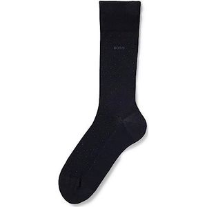 BOSS HUGO Men's George mercerized cotton pin dot dress sock Sockshosiery, navy blue, 7-13