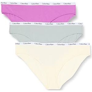 Calvin Klein Dames bikini stijl ondergoed, Zilver/Vanille/Iris, XL