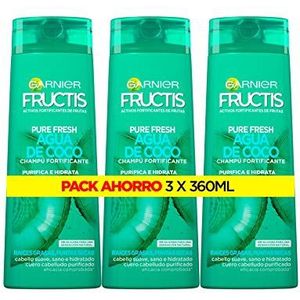Garnier Fructis Shampoo Pure Fresh Water Coco - 360 ml [Pack 3]