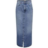 ONLY Vrouwelijke jeansrok, gemiddelde taille, lange rok, blauw (medium blue denim), S