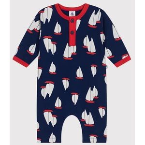 Petit Bateau Lang trainingspak voor jongens, Blauw/veelkleurig., 12 Maanden