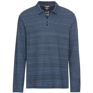camel active Poloshirt met lange mouwen voor heren, met verkoelend effect, blauw, S