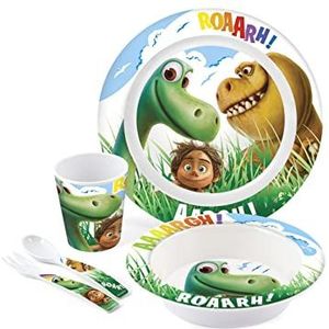 HOME Confezione 5 Pezzi Bimbo Melamina Good Dinosaur Arredo Accessori Bimbo