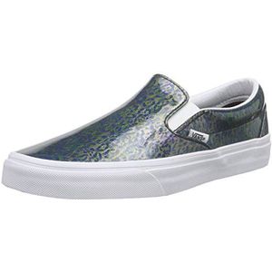 Vans Klassieke instappers voor heren, Blauw patent luipaard koper, 42.5 EU