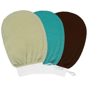 Exfoliërende Handschoenen - Cacaobruin - Massagehandschoenen - 3 Stuks