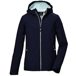 killtec Meisjes Softshell Jacket/Outdoor Jas met capuchon KOW 349 GRLS SFTSHLL JCKT, donker navy, 164, 42142-000