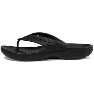 Crocs Unisex Via Flip sandaal, zwart, 13 UK, Zwart, 48/49 EU