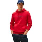 TOMMY HILFIGER - Sweatshirt - Rood/Zwart - Capuchon - Losse Pasvorm