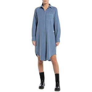 Replay dames hemdjurk, 685 Grijs Blauw, XS