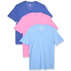 Nautica Onderhemd voor heren, Nederlands/Sea Mist/Oasis Pink Heather, L