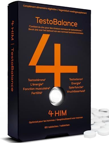 4HIM - TestoBalance - Testosteron Supplementen - 60 Tabletten - Met Zink en L-Arginine