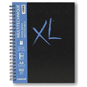 Canson XL Mix notitieboek A4, 60 vellen, licht, 160 g, wit, C31200L022