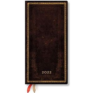 Paperblanks 12 Month Planners 2022 Black Moroccan | Horizontal | Slim (95 × 180 mm)