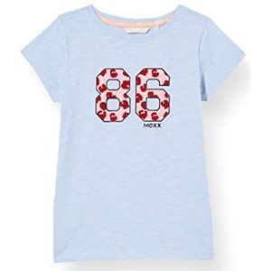 Mexx T-shirt met korte mouwen en flock print voor meisjes, lichtblauw, 92 cm