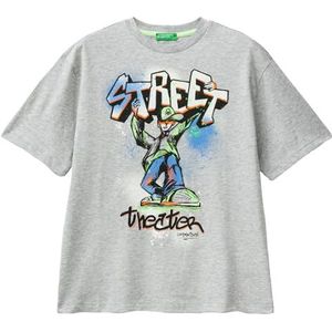 United Colors of Benetton T-shirt voor kinderen en jongeren, Grijs, 160