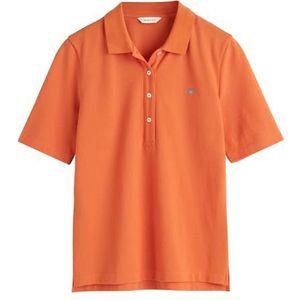 GANT Slim Shield Ss Pique Poloshirt voor dames, pompoen oranje, L