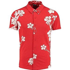 Key Largo MSH Mauritius Overhemden met korte mouwen voor heren, Rood (1300), XL