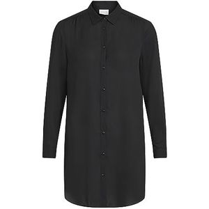 Vila Dameshemd, losse pasvorm, lang, zwart, 34