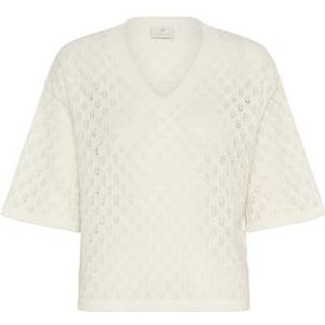 Kaffe - Kalourine V-Neck Pullover - Wit - Dames - ½ Mouwen