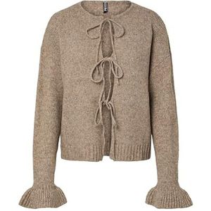 Pcjimma - Gebreid Vest - Ronde Hals - Lange Mouwen - Soepelvallende Pasvorm