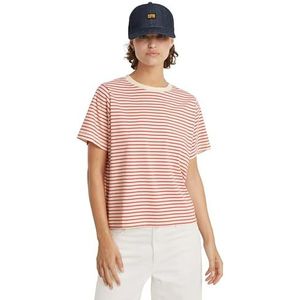 G-Star RAW streep boxy r t wmn, meerdere kleuren (Antique White/Finch Stripe D24870-c339-g640), S