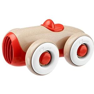 Chicco Eco+ Speelgoed Auto - Kleine Oldtimer op Houtbasis - Vrijlopende Wielen - Verfloos & Lichtgewicht - Gemaakt van Gerecycled Materiaal - Kinderspeelgoed - Rood - 13 x 8 x 6 cm