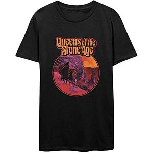 Queens Of The Stone Age T-shirt Hell Ride Band Logo Nieuw Officieel Heren Zwart Maat XXL