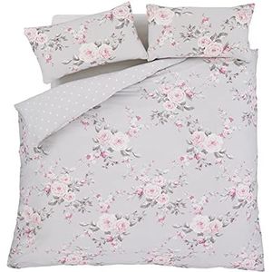 Catherine Lansfield - Canterbury Easy Care - Sprei - Grijs - 240 x 260 cm