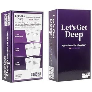 WHAT DO YOU MEME? Let's Get Deep (UK Versie), diepere vragen voor koppels, Love Language Card Game, Geweldig cadeau voor je partner, leeftijd 17+ voor 2+ spelers