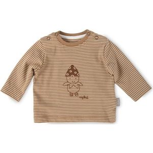 Sigikid Klassiek shirt met lange mouwen voor jongens en meisjes, bruin gestreept, 50 cm
