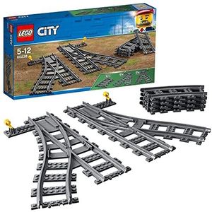 LEGO 60238 City Trains Trein Rails switch 6 Stuks Uitbreidingsset