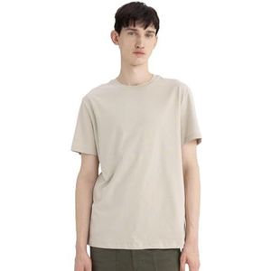 DeFacto Basic T-shirt voor heren, klassiek T-shirt voor mannen, stone, XXL