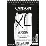 Canson XL Dessin Noir, zwart tekenblok DIN A5