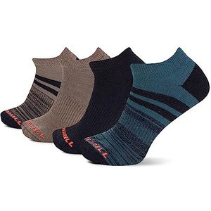 Merrell Men's and -Women's Cushioned Midweight Low Cut Socks-4 Pair Pack-Unisex Moisture Management and Anti-Odor, Olive, Small-Medium