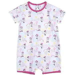 CERDÁ LIFE'S LITTLE MOMENTS Minnie Mouse-kleding voor babymeisjes, 100% katoen, romper, korte mouwen, officiële licentie Disney, wit, normaal
