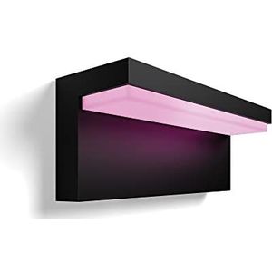 Philips Hue Nyro Muurlamp - Buitenlamp - IP44 - Duurzame LED Verlichting - Wit en Gekleurd Licht - Dimbaar - Verbind met Hue Bridge - Werkt met Alexa en Google Home - Zwart