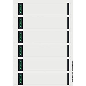 Leitz zelfklevende ordner-rugetiket, 150 stuks, PC-beschrijfbaar 85 PC-beschriftbare Rückenschilder - Papier, kurz/schmal, 150 Stuk grijs