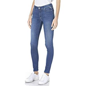 Replay Dames Jeans Luzien Skinny-Fit met Power Stretch, 009, medium blue., 30W x 28L
